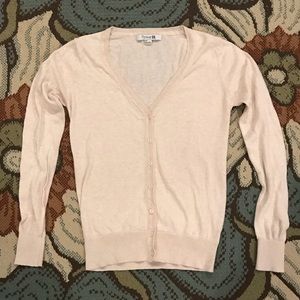 Forever21 Cream Button Up Sweater-sz Small